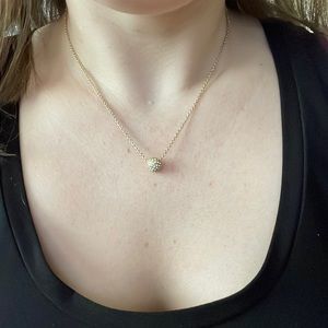 Kate Spade crystal ball pendant necklace